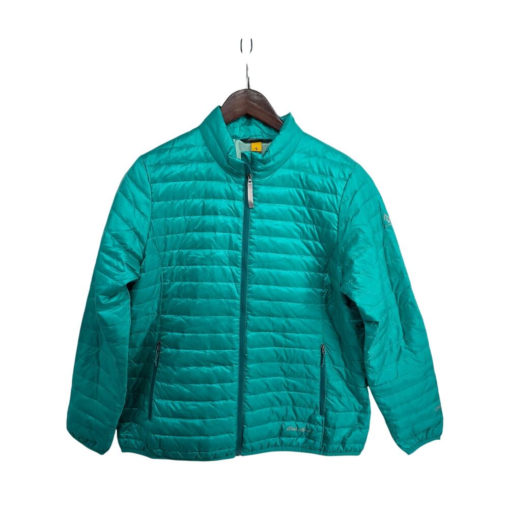 Eddie Bauer 700 Down Blend Lightweight Puffer Jacket Teal Blue Size XL